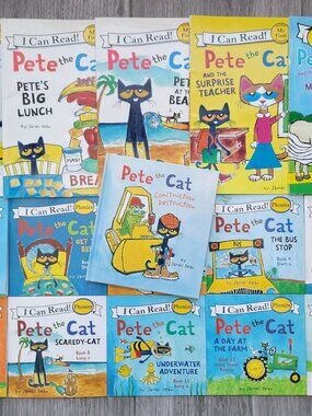 PETE THE CAT BOOKS  I CAN READ & MINI PHONICS FOR BEGINNING READERS LOT OF 16